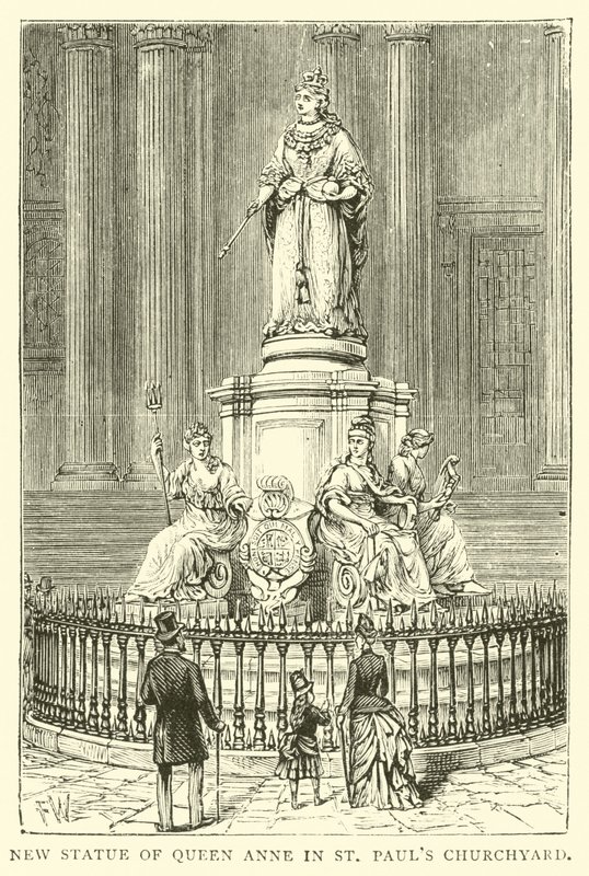 Nieuw Standbeeld van Koningin Anne in St. Paul