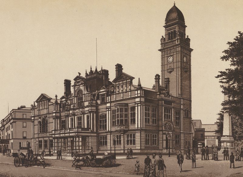 Nieuw stadhuis, Leamington door English School
