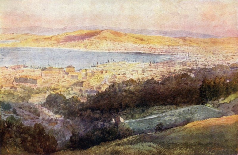 Nieuw-Zeeland: Wellington (kleurenlitho) door English School