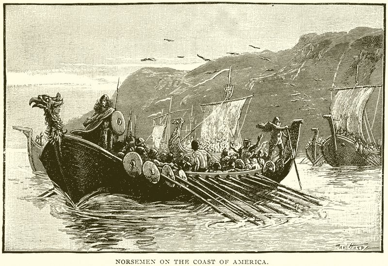 Noormannen aan de kust van Amerika door English School