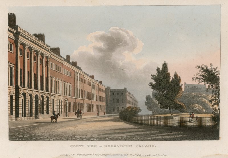 Noordzijde van Grosvenor Square door English School