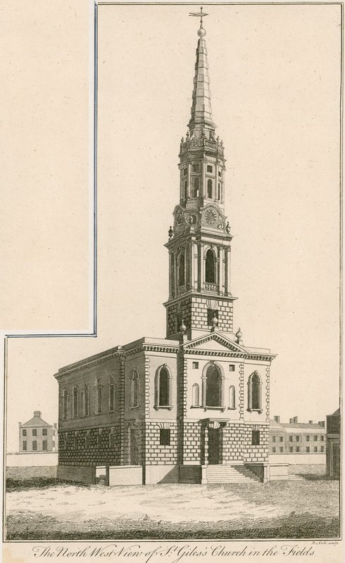 Noordwest uitzicht op St Giles