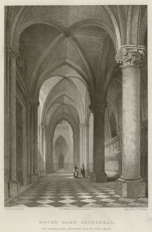 Notre Dame kathedraal, de zuidelijke kant van het koor door English School