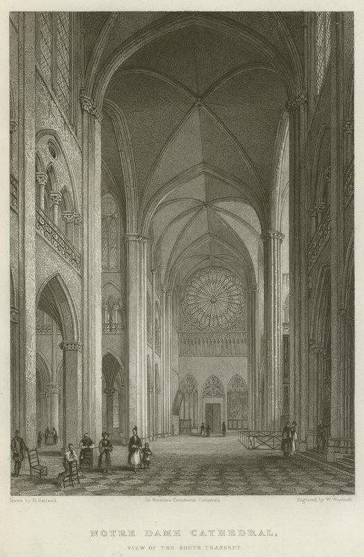 Notre Dame kathedraal, zicht op het zuidelijke transept door English School