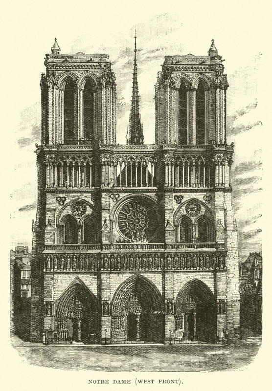 Notre Dame, westelijke gevel door English School