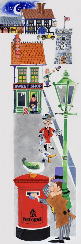 Illustratie van een kinderliedje door English School