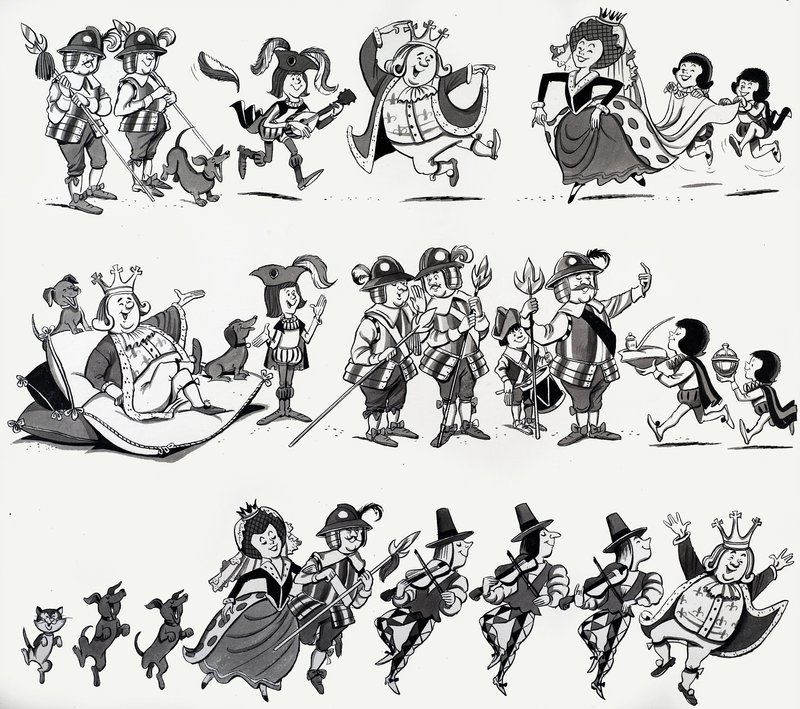 Illustraties van kinderrijmpjes door English School
