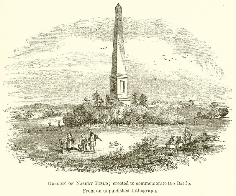 Obelisk op Naseby Field; opgericht ter herdenking van de slag door English School
