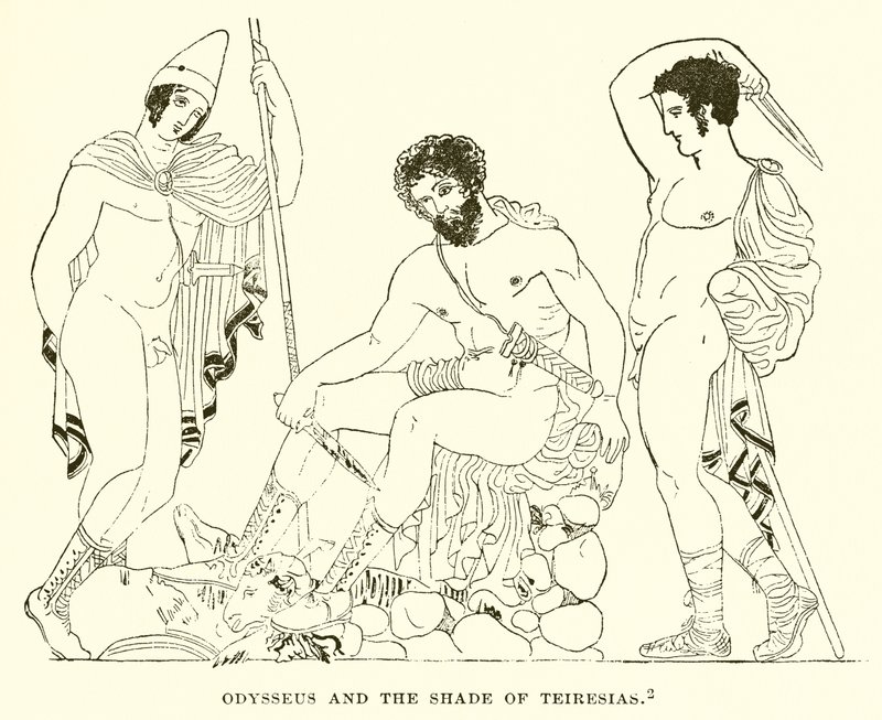 Odysseus en de Schim van Teiresias door English School