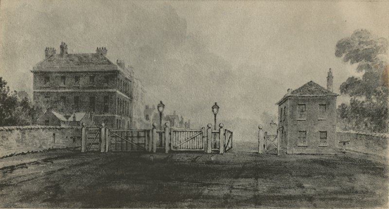 Oude Apsley House voordat het met steen werd bekleed door English School