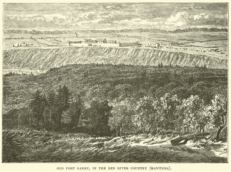 Oude Fort Garry, in het Red River-gebied, Manitoba door English School