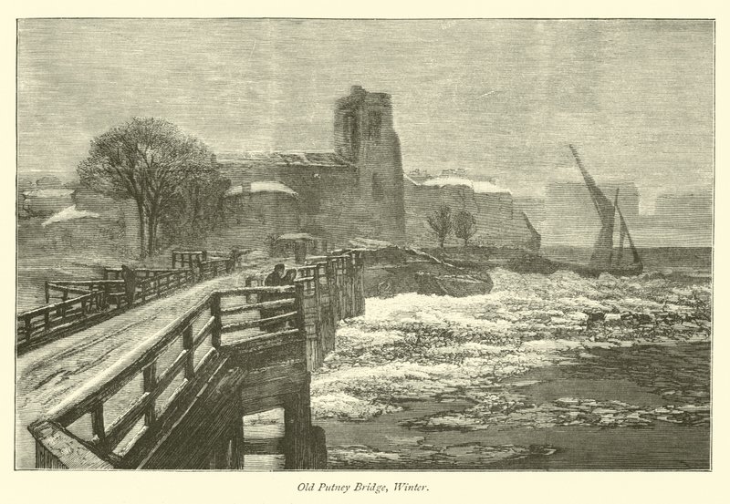 Oude Putney Brug, Winter door English School