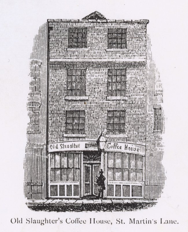Old Slaughters Coffee House, St Martins Lane door English School