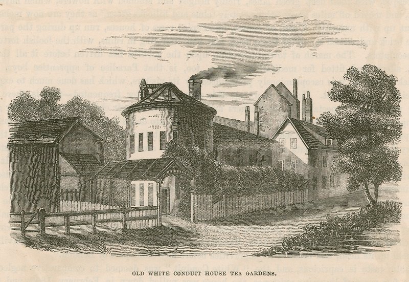 Oude White Conduit House theetuinen, Pentonville, Londen door English School