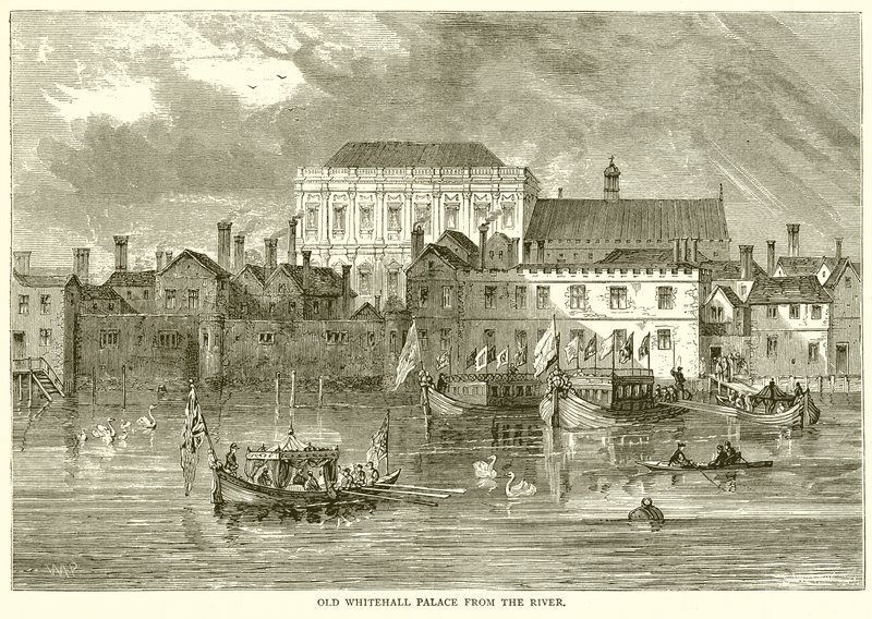 Oude Whitehall Palace vanaf de Rivier door English School