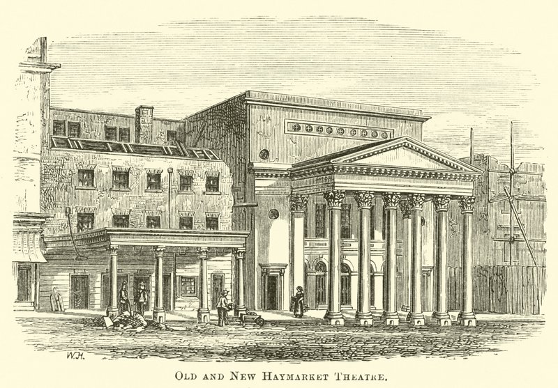 Oude en nieuwe Haymarket Theatre door English School