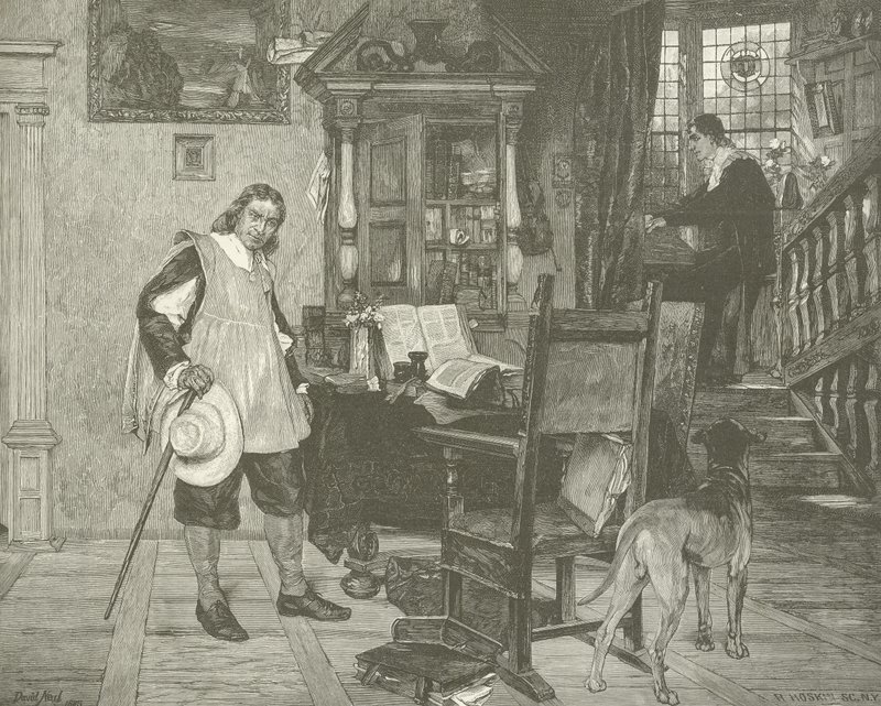 Oliver Cromwell bezoekt Milton door English School