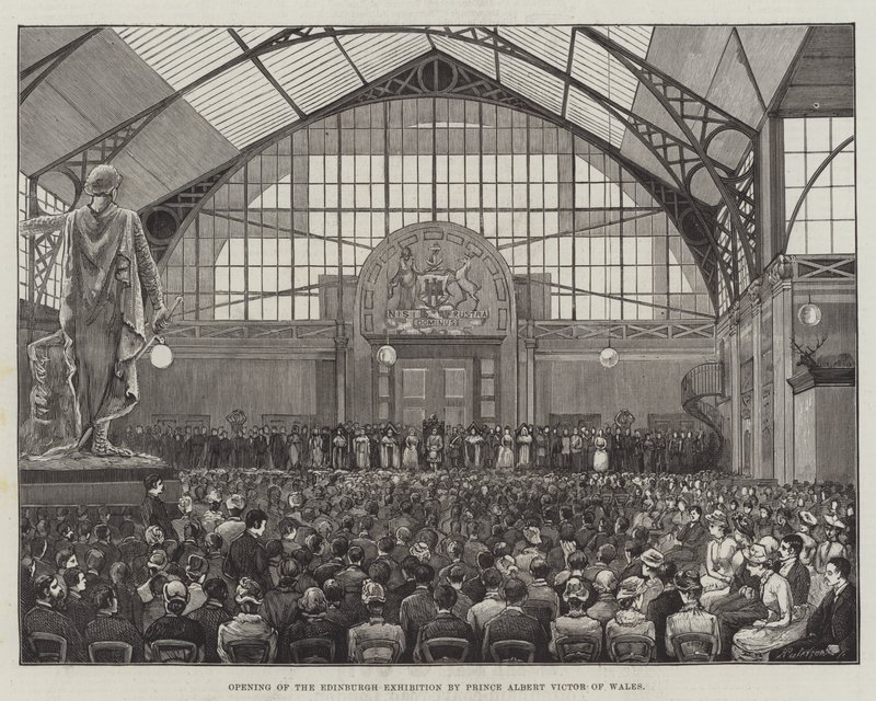Opening van de Edinburgh Tentoonstelling door Prins Albert Victor van Wales door English School