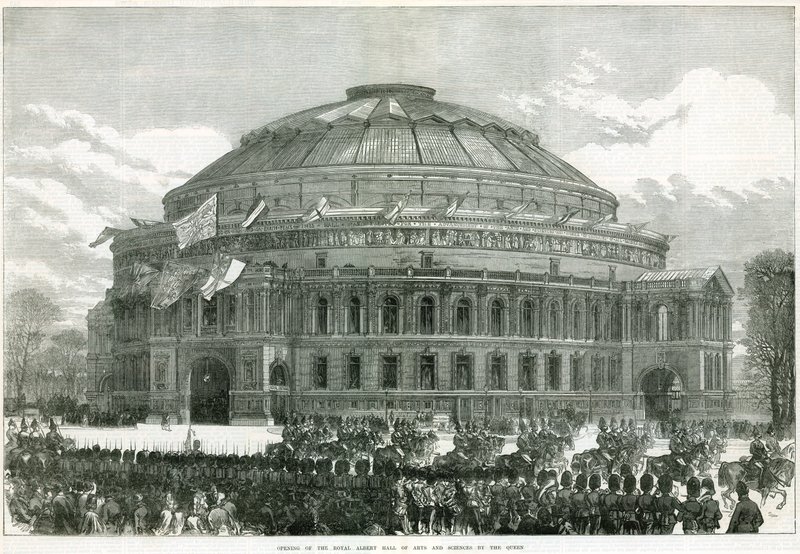 Opening van de Royal Albert Hall door koningin Victoria door English School