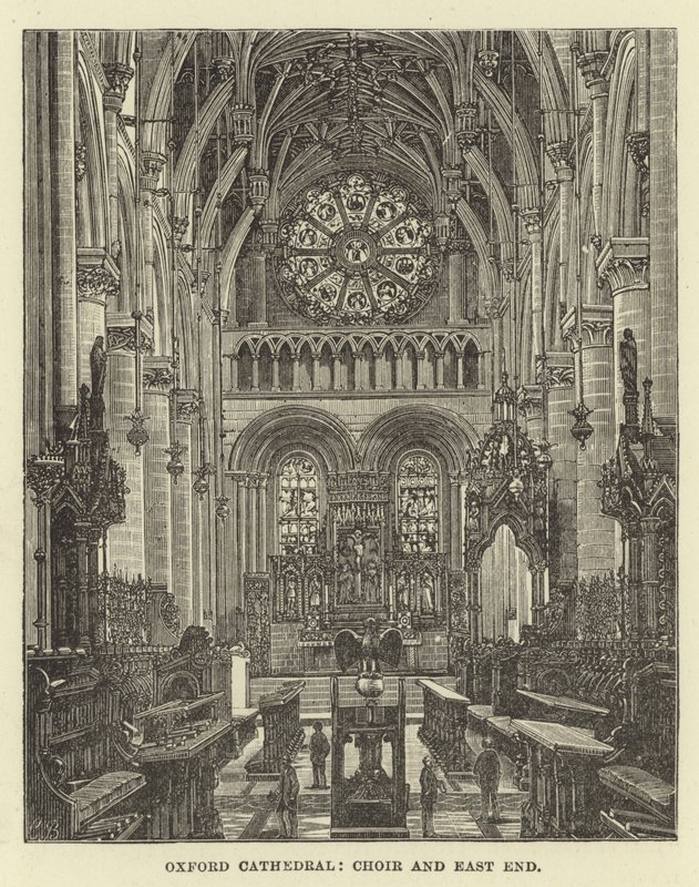 Oxford Kathedraal, koor en oostkant door English School