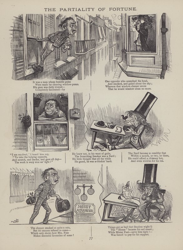 Pagina uit The British Working Man or One Who Does Not Believe In Him (gravure) door English School