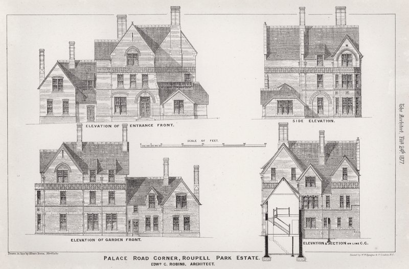 Hoek van Palace Road, Roupell Park Estate door English School