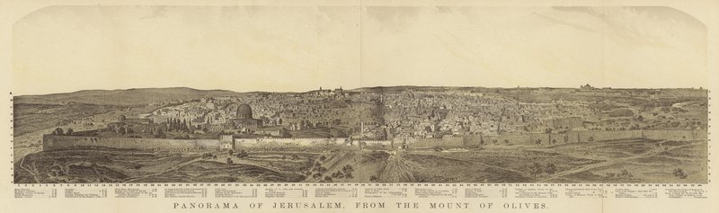 Panorama van Jeruzalem vanaf de Olijfberg door English School