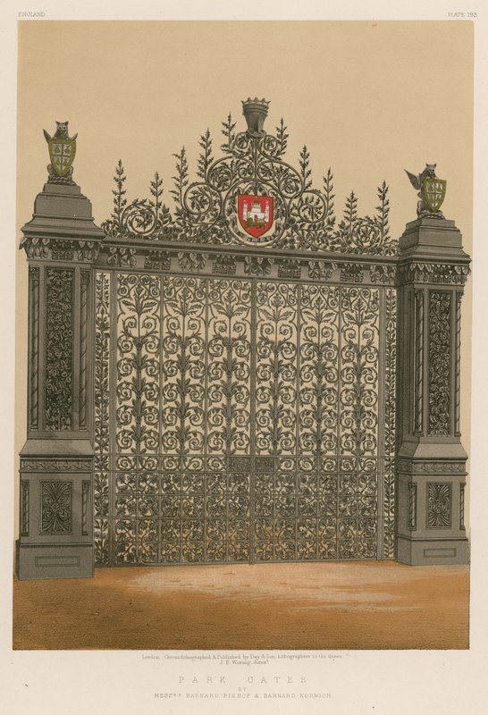 Parkpoorten door Messrs Barnard Bishop en Barnard, Norwich door English School