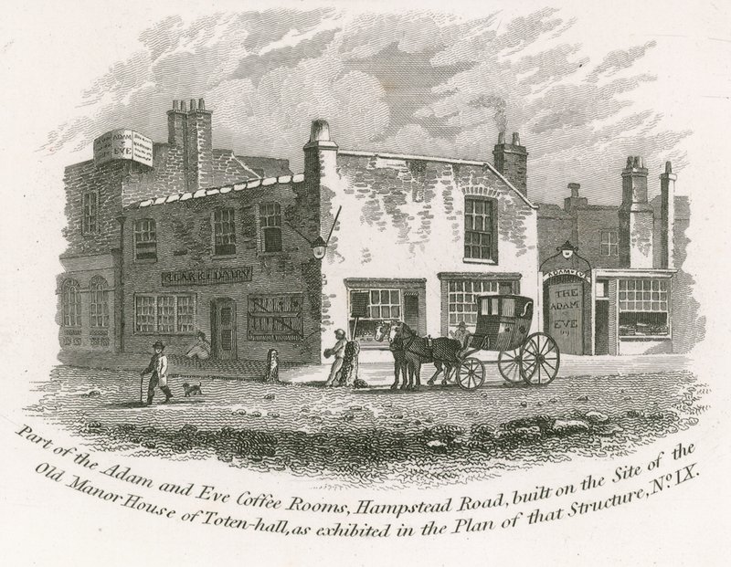 Deel van de Adam and Eve Koffiekamers, Hampstead Road door English School