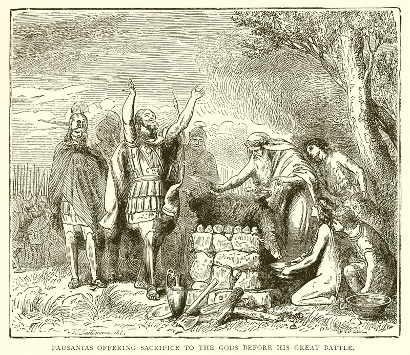 Pausanias offert aan de Goden voor zijn Grote Slag door English School