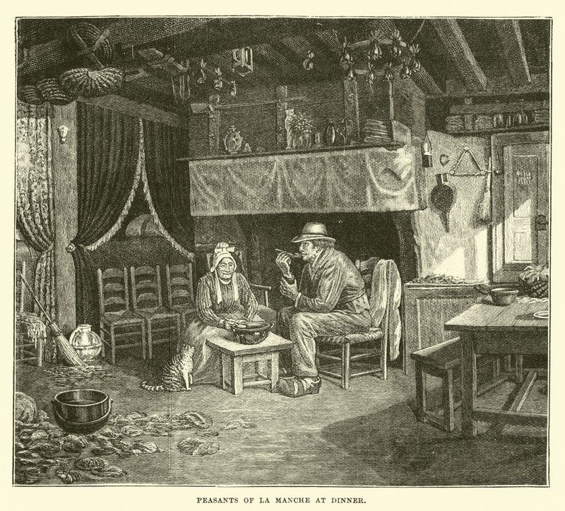 Boeren van La Manche aan het diner door English School