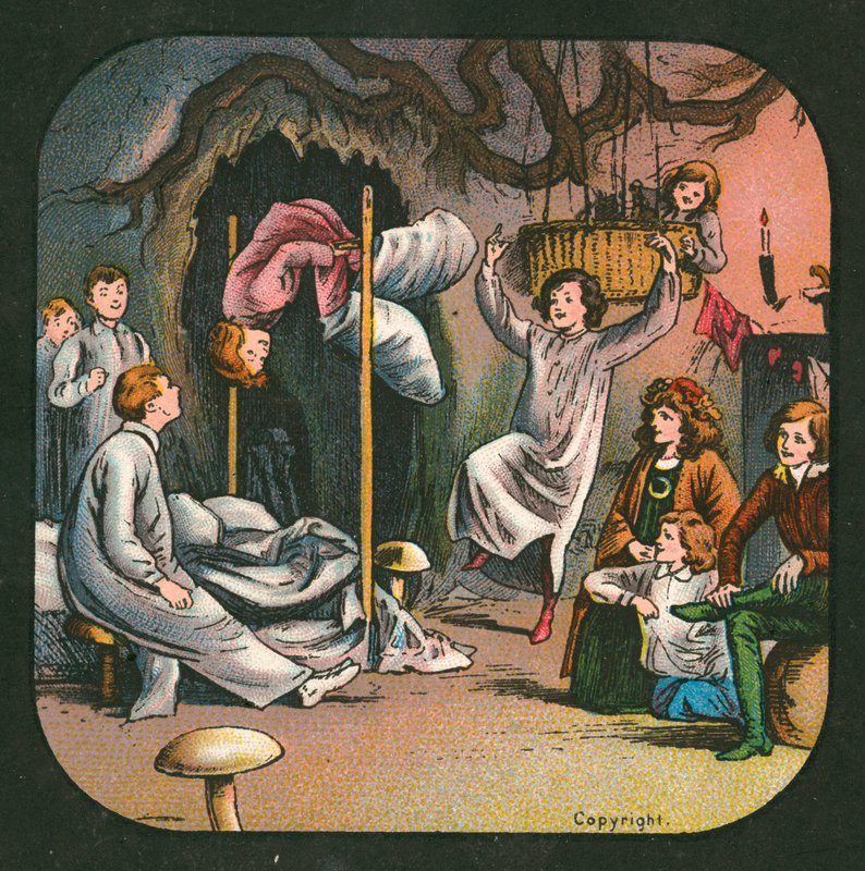 Peter Pan, lantaarnplaatje, ca. 1910 door English School