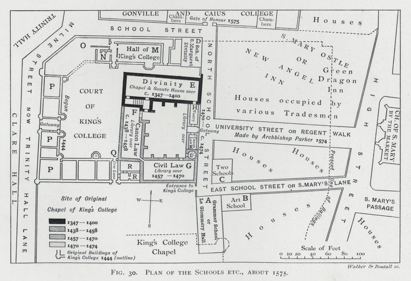 Plan van de scholen, ca. 1575 door English School