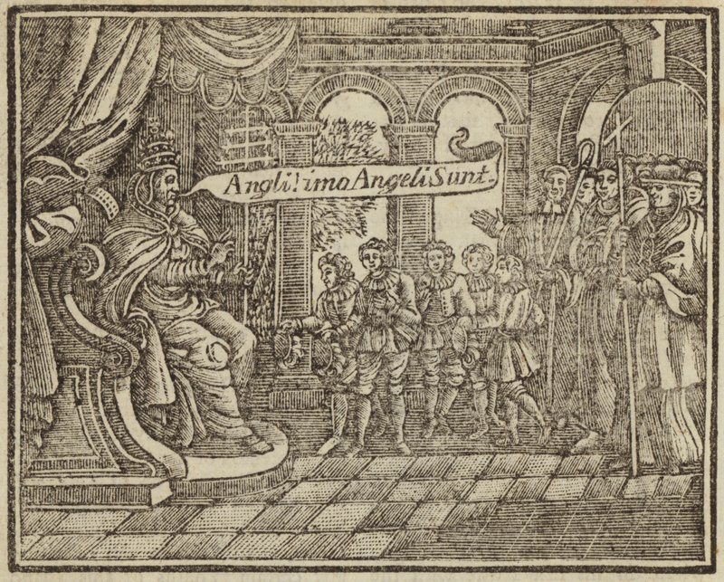 Paus Gregorius en de Angeli: Gregorius de Grote ontmoet Angelsaksische jongeren op een slavenmarkt door English School