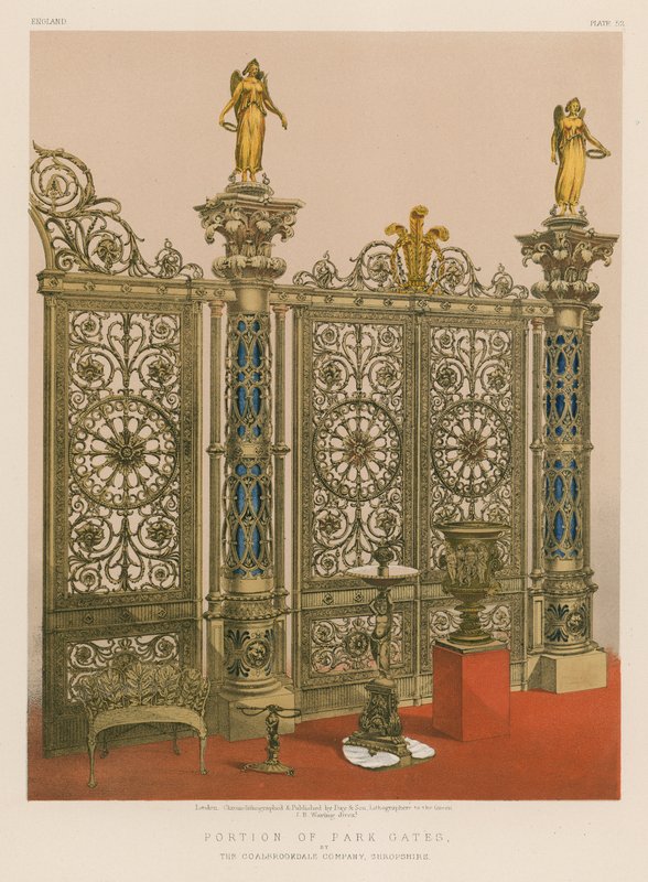 Deel van Parkpoorten door The Coalbrookdale Company, Shropshire door English School