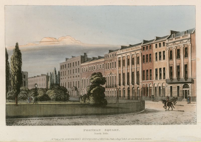 Portman Square, noordzijde door English School