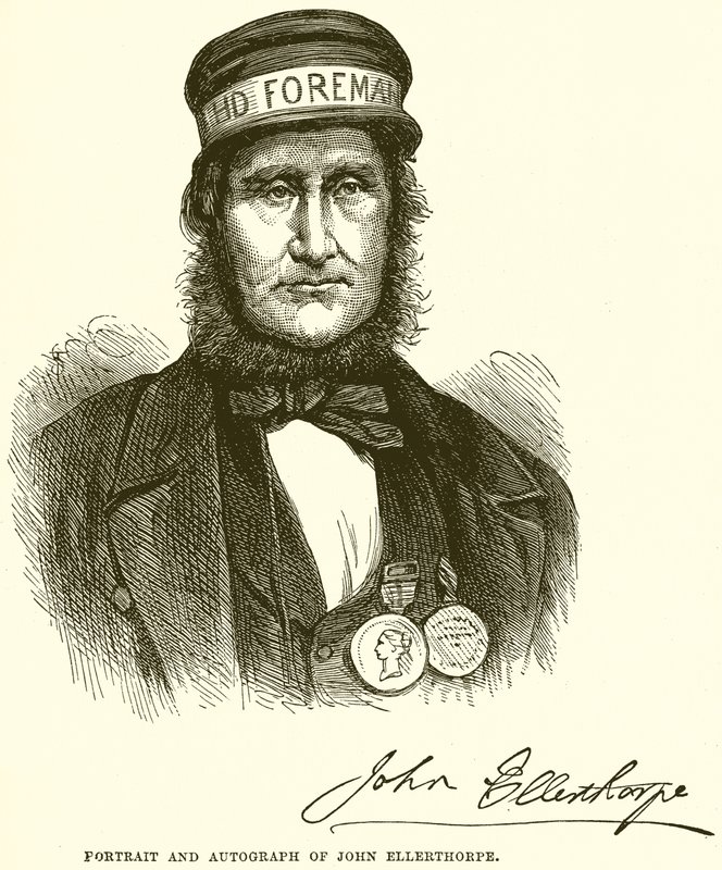 Portret en handtekening van John Ellerthorpe door English School