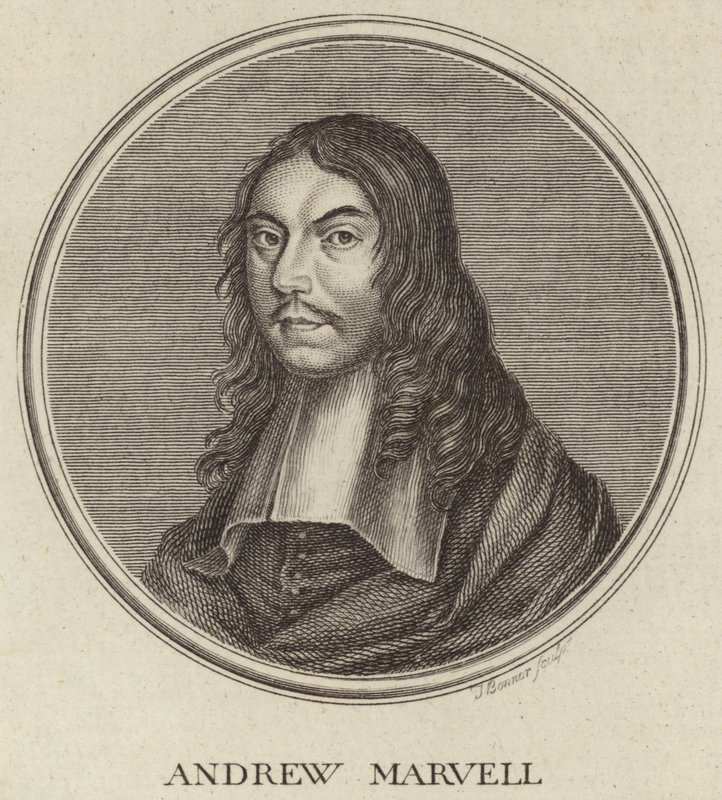 Portret van Andrew Marvell door English School