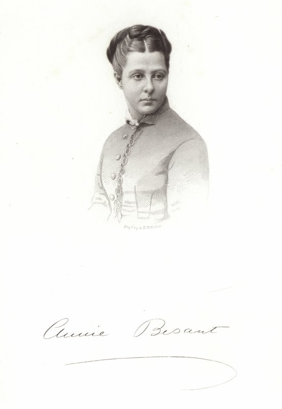 Portret van Annie Besant door English School