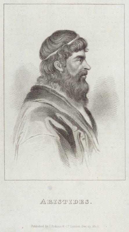 Portret van Aristides door English School