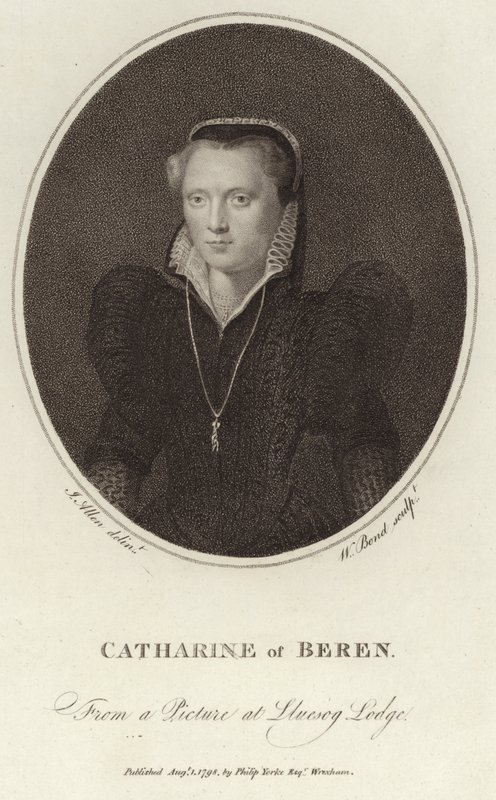 Portret van Catharine van Beren door English School