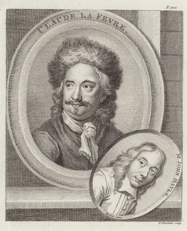 Portret van Claude le Fevre en John Hayls door English School
