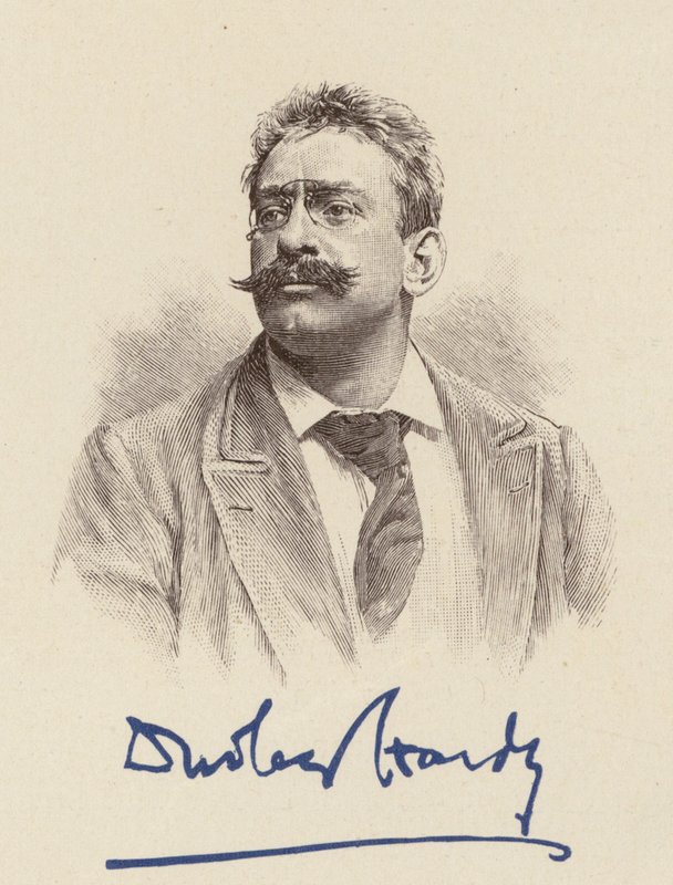 Portret van Dudley Hardy, karikaturist door English School