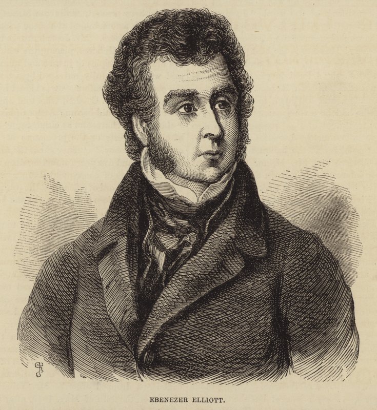 Portret van Ebenezer Elliott door English School