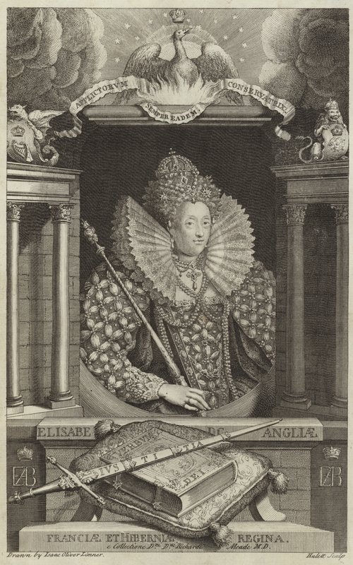 Portret van Elizabeth I van Engeland door English School