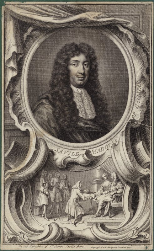 Portret van George Savile, Markies van Halifax door English School