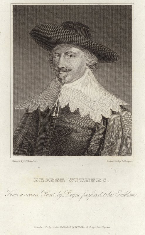 Portret van George Wither door English School
