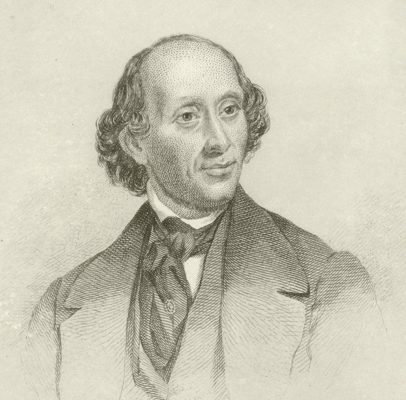 Portret van Hans Christian Andersen door English School