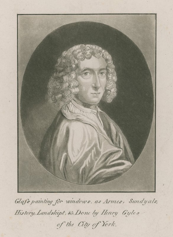 Portret van Henry Gyles, glas schilder door English School