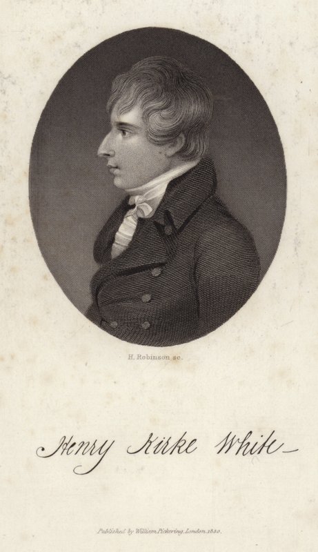 Portret van Henry Kirke White door English School